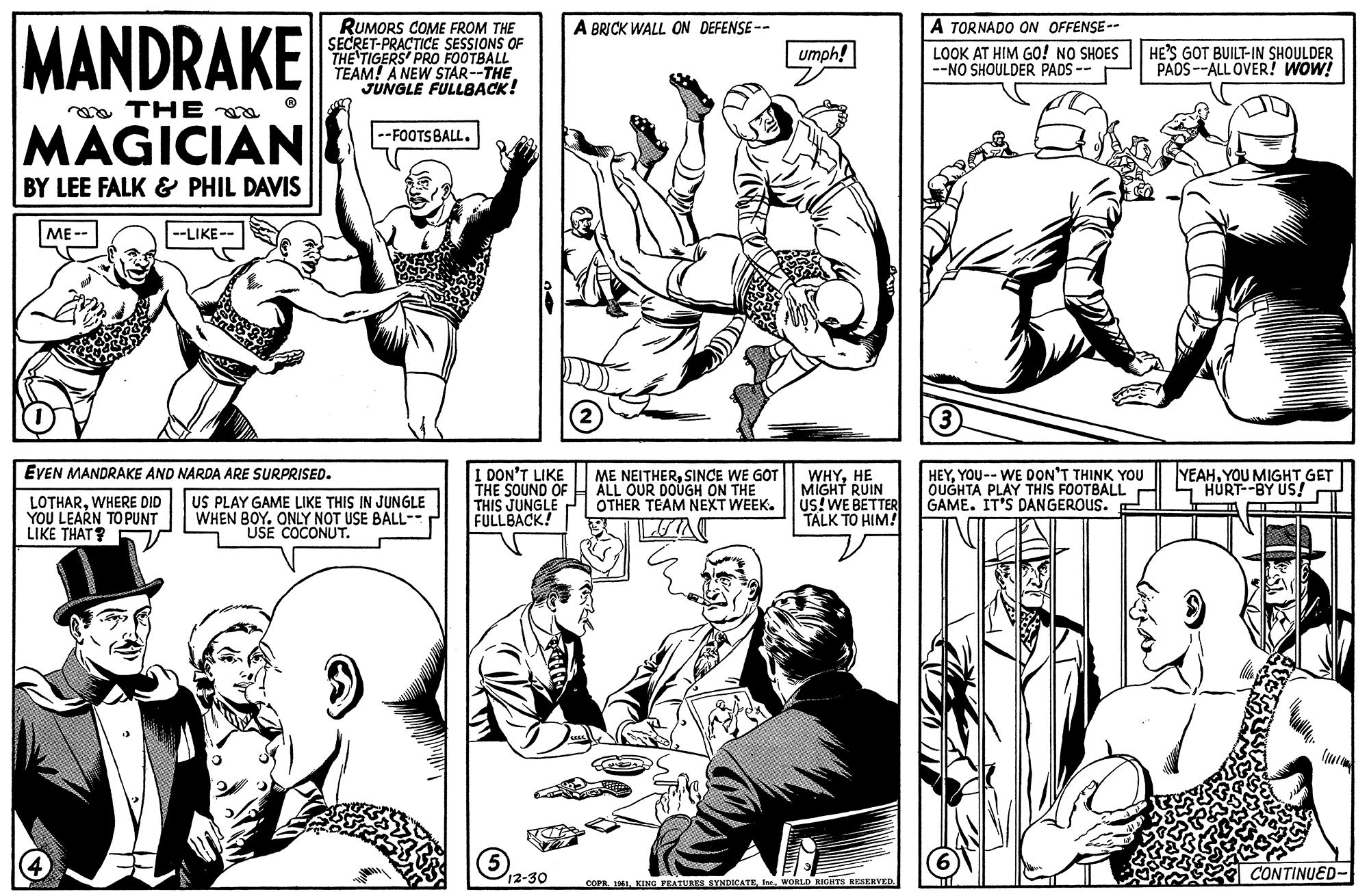 Vintage Mandrake Sunday - 30 Dec 1951 (Sun)